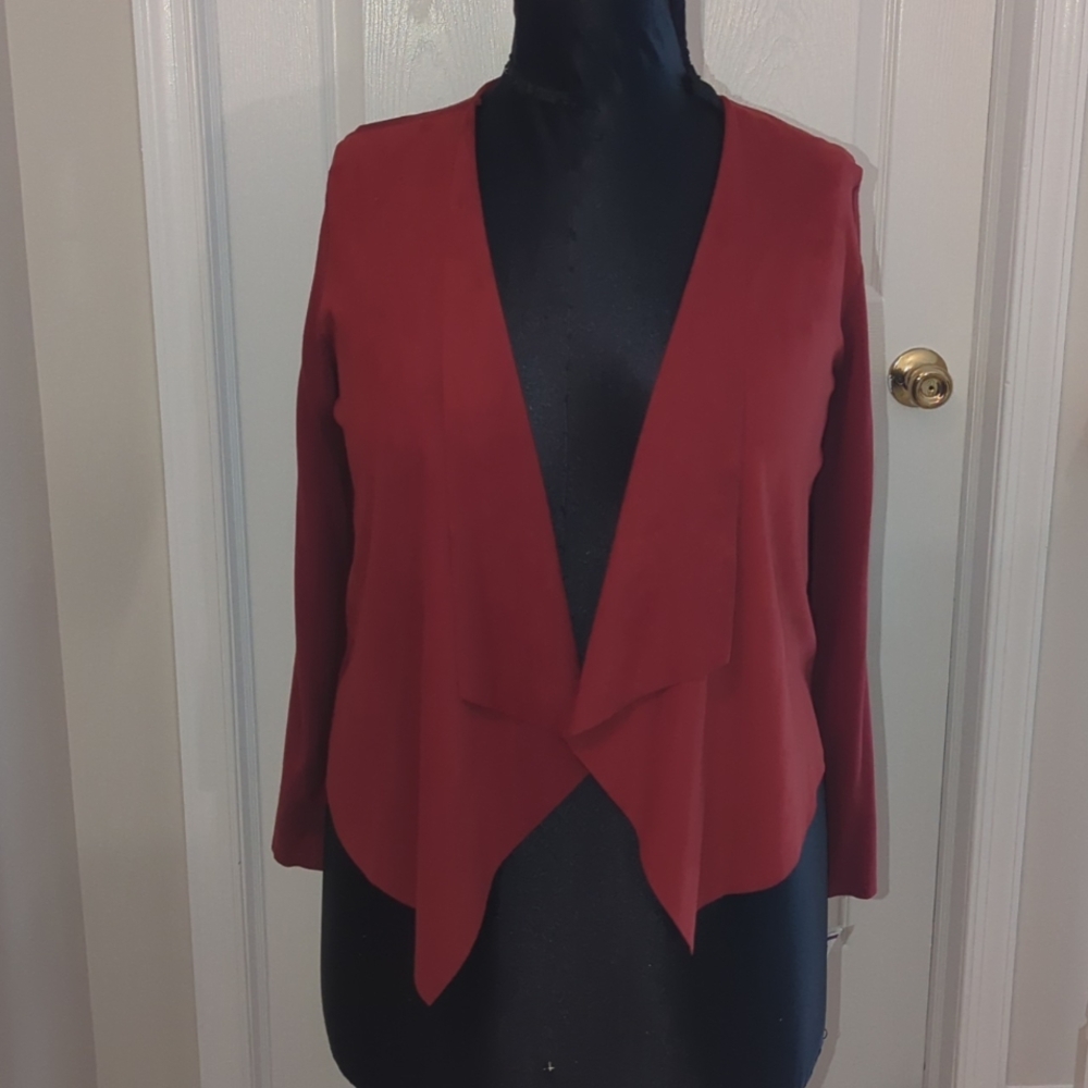 INC. faux suede waterfall jacket